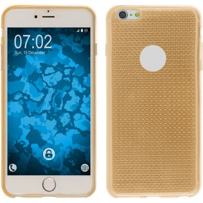 Produktbild von PhoneNatic Case kompatibel mit Apple iPhone 6s / 6 - gold Silikon Hülle Iced + 2 Schutzfolien
