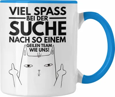 Produktbild von Trendation - Jobwechsel Tasse Geschenk Neuer Job Abschied Abschiedsgeschenk Kollege Kollegin (Blau)