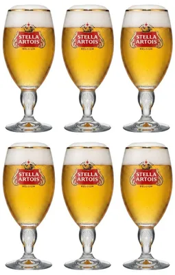 Zdjęcie produktu dla Szklanki do piwa Stella Artois - Kielichy - 500 ml - zestaw 6 sztuk