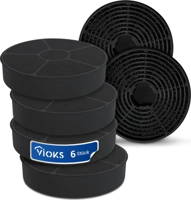 Produktbild von Aktivkohlefilter 6x passend wie Respekta MIZ0058 Kohlefilter für Dunstabzugshaube