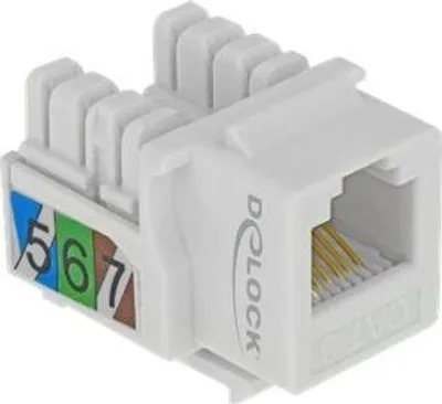 Produktbild von DeLOCK 86498, Flach, Weiß, RJ-12, LSA, Weiblich, 24/26