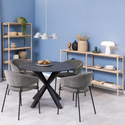 Productafbeelding van Boekenkast Ronna Eikenfineer Wit 169cm - Giga Living