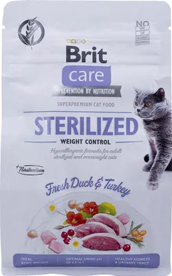 Produktbild von BRIT Care Grain-Free Sterilized Weight Control  - Trockenfutter für Katzen - 400 g