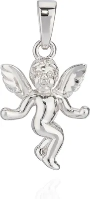 Produktbild von 16x11mm Engel Kettenanhänger 925 Silber Schutzengel Glaube Hoffnung Anhänger