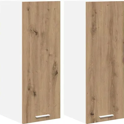 Obrázek produktu pro vidaXL Nástěnná skříňka 2 ks Artisan dub a bílá 30 x 31 x 80 cm