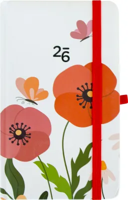 Image de Calendrier 2026 calendrier hebdomadaire de poche, coquelicots rouges