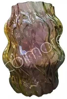 Produktbild von Vase Grün/Gelb/Rosa Glas 18x18x24