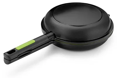 Image de Poêle Double En Fonte D'aluminium Avec Revêtement Antiadhésif Tricouche Innovation Prior ø26 Cm