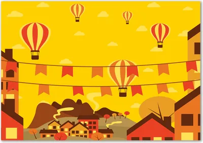 Produktbild von Tulup® Glas-Bild - 100 x 70 - Wandbild aus Glas - Wandkunst - Wandbild hinter gehärtetem Sicherheitsglas - Kinderzimmer - Ballons über Stadt - Orange