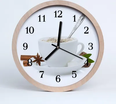 Produktbild von Holzuhr 30fi cm wanduhr - Eine Tasse Anis