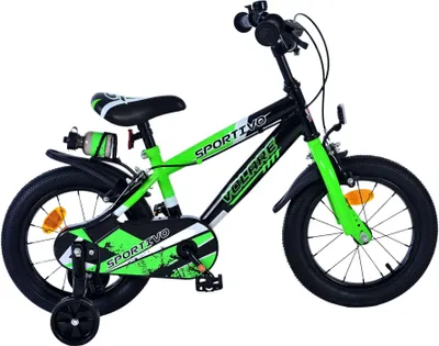Produktbild von Volare Sportivo Kinderfahrrad - Jungen - 14 Zoll - Grün Schwarz - Zwei Handbremsen