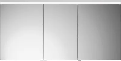 Image de burgbad Lin20 armoire de toilette éclairage LED, 3 portes, porte du milieu butée à droite, 1400x700x170mm, SPQK140LF5375
