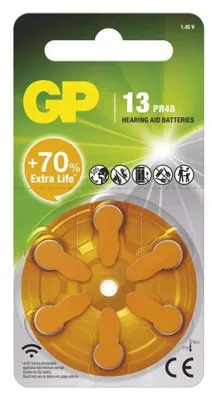 Productafbeelding van EMOS Batterijen voor hoortoestellen, type GP ZA13 (PR48), 6 stuks