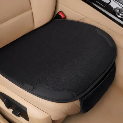 Produktbild von Autositzkissen Vordersitze 51x50 cm, Universell, Antirutsch, Atmungsaktiv, Schwarz, Für Autos, SUVs, Lkw