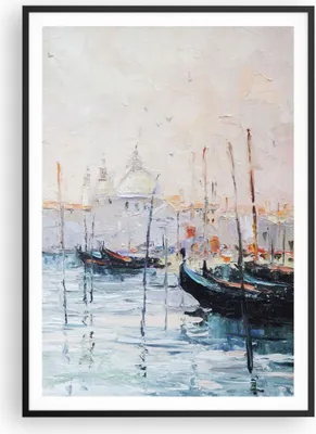 Produktbild von Gerahmtes Poster - Schwarzer Rahmen - Venedig Basilika - 70x100 cm - Wand Bild - Wanddeko - Wandbilder - Kunstposter - Wandposter - Bilderrahmen - Bilder - Kunstdruck - Wandbild - P2BPA70x100-3662