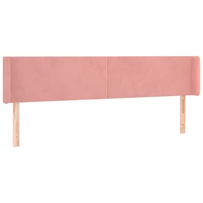 Produktbild von vidaXL Kopfteil mit Ohren Rosa 183x16x78/88 cm Samt