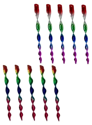 Produktbild von 10 Stück Drehbare Reflektierende Spiralen zur Vogelabwehr in Silber und Gold für Garten und Terrasse