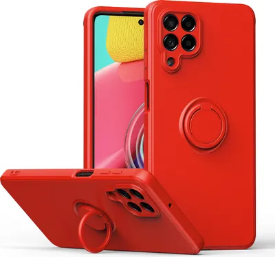 Produktbild von Galaxy M53 Handyhülle, Ring Halter Ständer Kratzfeste Weiche Silikon schutzhülle für Samsung Galaxy M53