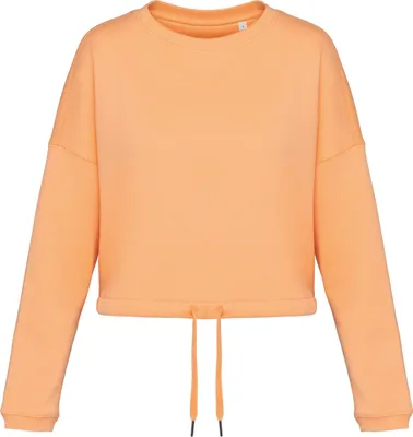 Produktbild von Native Spirit Umweltfreundliches cropped Oversize Damen Sweatshirt mit Rundhalsausschnitt