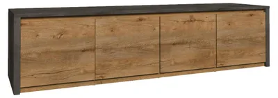 Produktbild von Lowboard Montana TV-Kommode 170x43x48cm Eiche Lefkas grau Grifflos