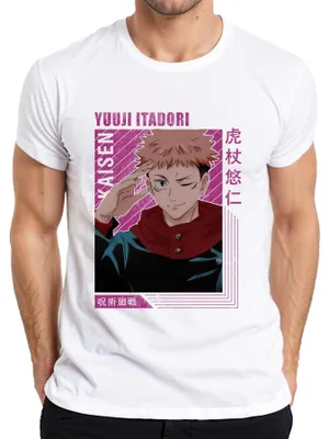Obrázek produktu pro Jujutsu Kaisen Yuji Itadori Anime Manga Gift Fan Retro pánské tričko, bílá, S