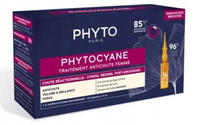 Produktbild von Phyto Phytocyane Haarwuchs-Pflege für Frauen, 12 x 5 ml