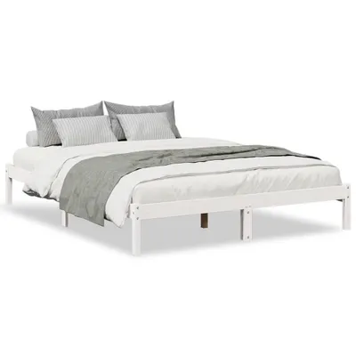 Image de Cadre de lit extra long sans matelas 140x220 cm bois massif pin