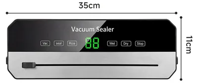 Imagen del producto de Dispositivo de envasado al vacío, multifunción 6 en 1, portátil, manual, con 100 bolsas de vacío y máquina de sellado de plástico para envasar alimentos, 120W, 220V, plástico ABS