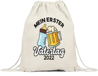 Produktbild von Mein erster Vatertag 2022 Tasse  1. Vatertag Herrentag Lustig Spruch Geschenk Papa Turnbeutel Gymsack