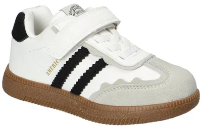 Produktbild von American Club XD178, Kinder Sportschuhe Klettverschluss Leder-Einlegesohle bequem, Weiß/Schwarz 31