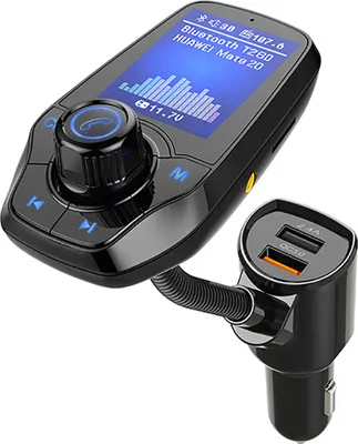 Obrázok produktu pre Auto Bluetooth Hands bez telefónu Transmitter AUX MP3 Player Smart Rýchle nabíjanie 3.0 Nabíjačka čierna