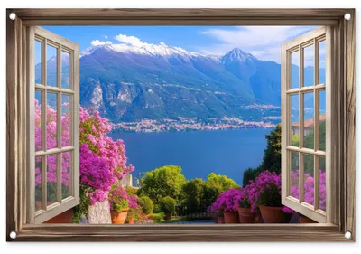 Produktbild von Gartenposter 90x60 cm mit Berglandschaft