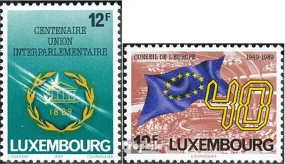 Produktbild von Briefmarken Luxemburg 1989 Mi 1221-1222 (kompl.Ausg.) postfrisch Europarat