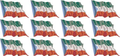 Produktbild von Mini Aufkleber Set - Pack wehend - 50x31mm - selbstklebender Sticker - Fahne - Äquatorialguinea - Flagge / Banner / Standarte fürs Auto, Büro, zu Hause und die Schule - 12 Stück