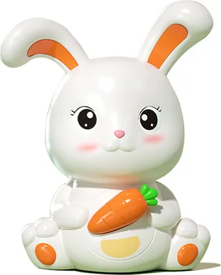 Produktbild von Sparschwein aus Kunststoff, niedliche Kaninchenform, Sturzprävention, große Kapazität, Hasen-Spardose für Kinder, Geschenk