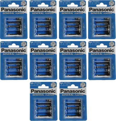 Zdjęcie produktu dla 40x Panasonic AA Mignon Batterie General Purpose 1,5V 10x 4er Blister