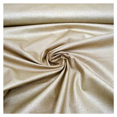 Produktbild von Maren Wasserabweisender Baumwollstoff Wachstuch Glitzer Meterware 50cm (03. Gold)