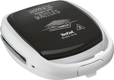 Produktbild von Tefal Snack TIME Happiness SW341112 Sandwich-Waffel-Grill, Kunststoffgehäuse, 700 Watt, Thermostat