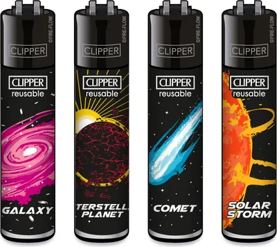 Produktbild von Clipper® Feuerzeuge 4er Set: Across universe