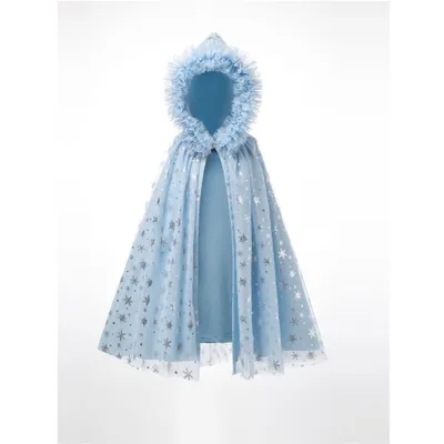Productafbeelding van Prinsessenmantel voor meisjes, blauw – Kostuum, cape, kindermaat 140