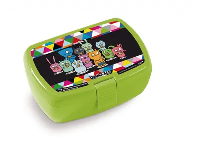 Produktbild von NICI Brotdose Ugly Dolls Frühstücksdose, Dose, Lunchbox, mit Einsatz, Grün, 17 cm, 42955