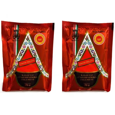 Produktbild von 2 x 75g Kalocsai Paprikapulver Edelsüß (g.U.) – Fein Gemahlen & Gourmet Qualität