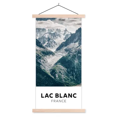 Produktbild von MuchoWow® Textilposter Frankreich - Berge - Natur 60x120 cm mit holzfarbenen Rahmen - Holz