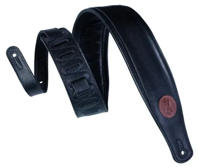 Produktbild von Levys Leathers MSS2-BLK 3" Signatur-Bekleidungsleder Gitarrengurt Schwarz