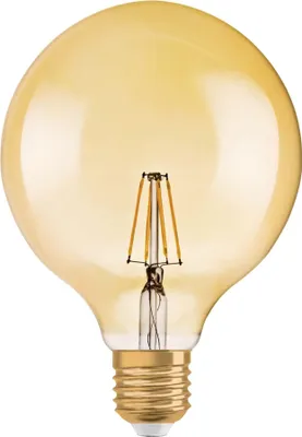 A close-up studio shot of a single Edison-style LED light bulb.