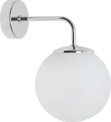 Image de Applique murale Siena chrome 1 flamme verre blanc E14