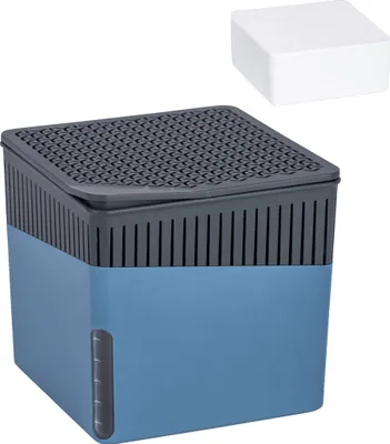 Produktbild von WENKO Raumentfeuchter Mod. Cube Blau 1000 g & Nachfüller, für Räume bis ca. 80 m³