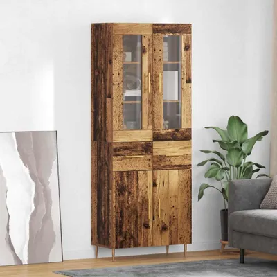 Immagine prodotto di vidaXL Credenza 2 pezzi in legno di recupero 69,5 x 34 x 180 cm materiale a base di legno