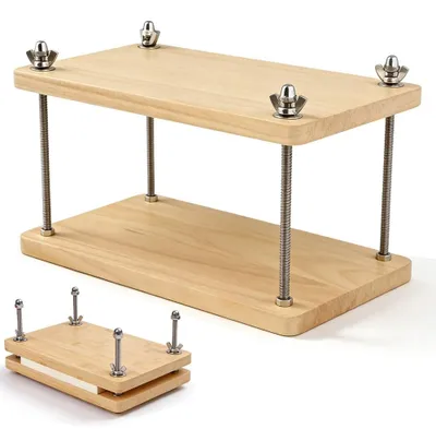 Holz-Buchpresse 30 x 20 cm, DIY-Buchbindewerkzeug, Kissenpresse