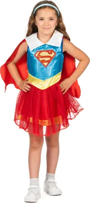 Produktbild von Supergirl-Mädchenkostüm DC Super Hero Girls blau-rot-gelb - 104/116 (5-6 Jahre)